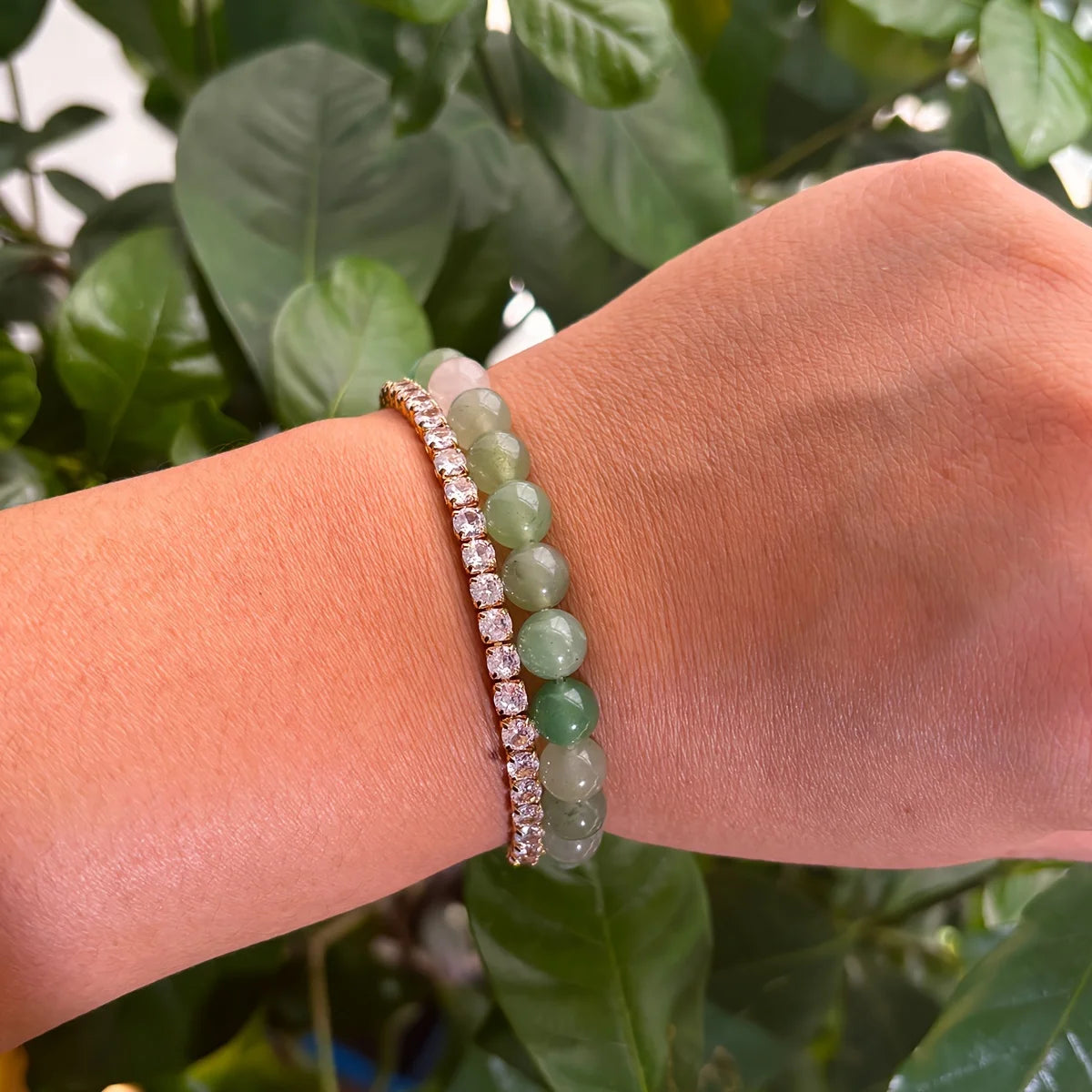 Bracelet Aventurine Verte – Perles de Prospérité & Abondance