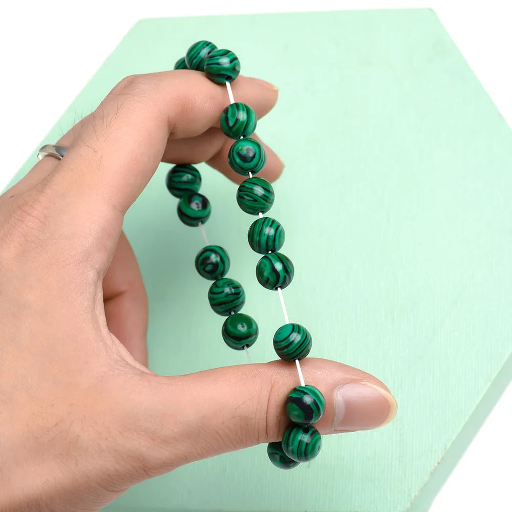 Bracelet Chrysocolle & Malachite – Yoga & Énergie