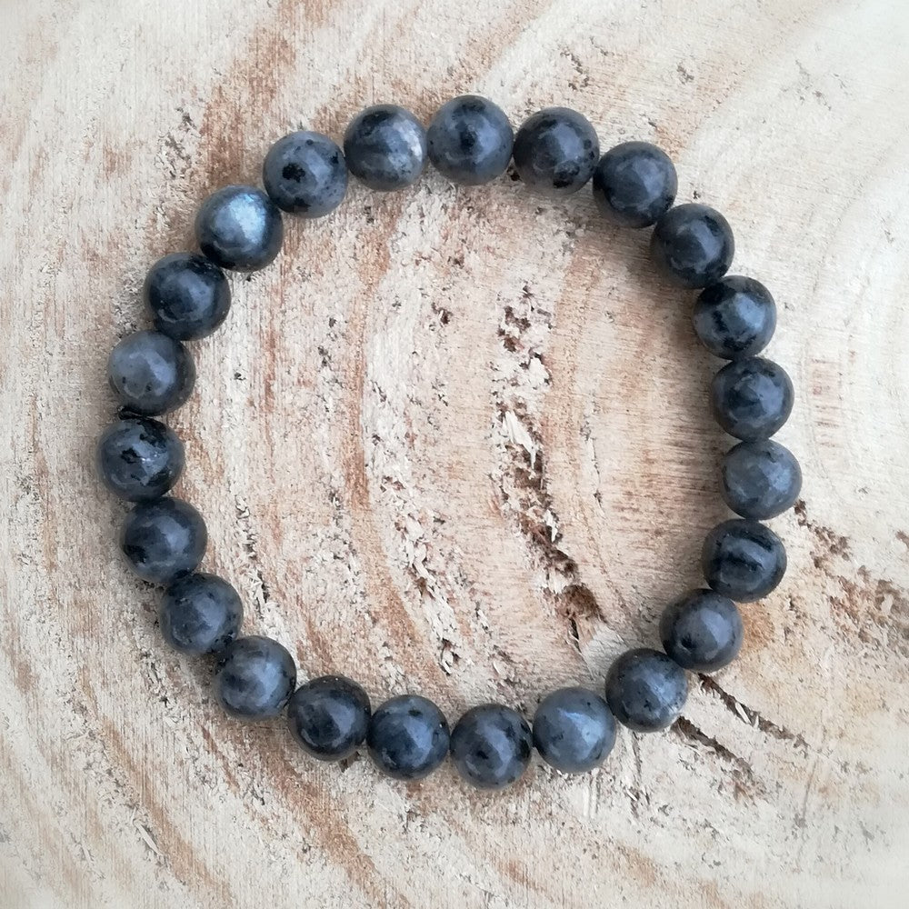 Bracelet Labradorite Authentique – Reflets Noirs Vintage