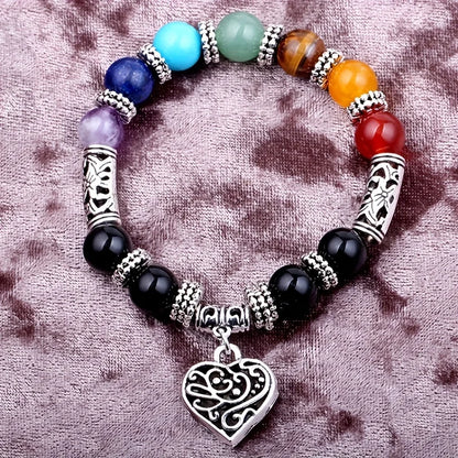 Bracelet 7 Chakras – Pendentif Love & Guérison