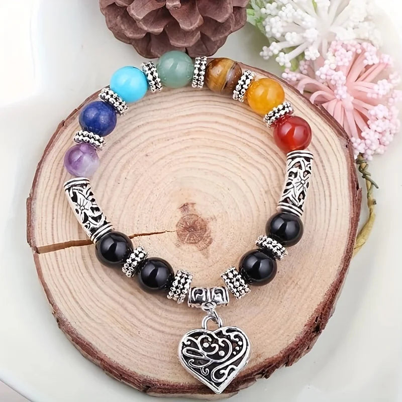 Bracelet 7 Chakras – Pendentif Love & Guérison