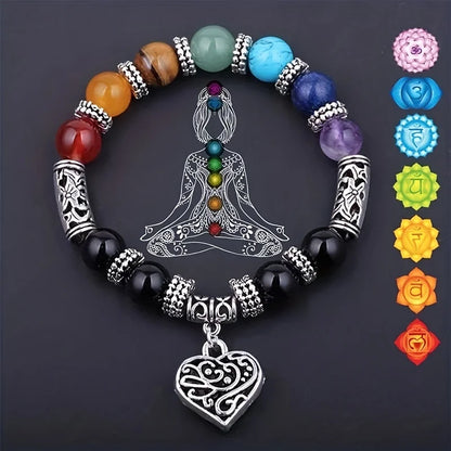 Bracelet 7 Chakras – Pendentif Love & Guérison