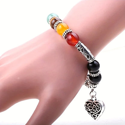 Bracelet 7 Chakras – Pendentif Love & Guérison