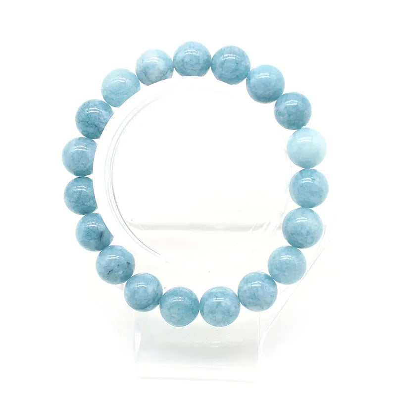 Bracelet Vintage – Agate & Aigue-Marine (6-12 mm)