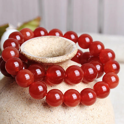 Bracelet Cornaline (Agate Rouge) – 6 à 16 mm