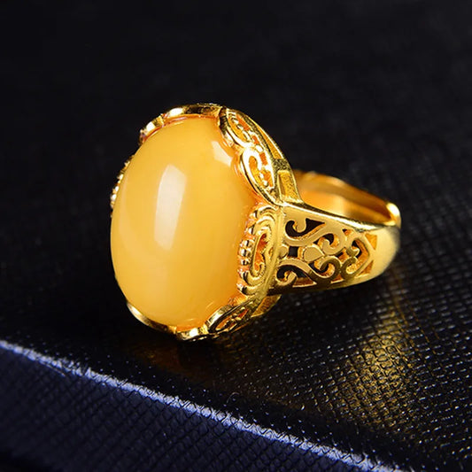 Bague Or 9K Citrine Diamants