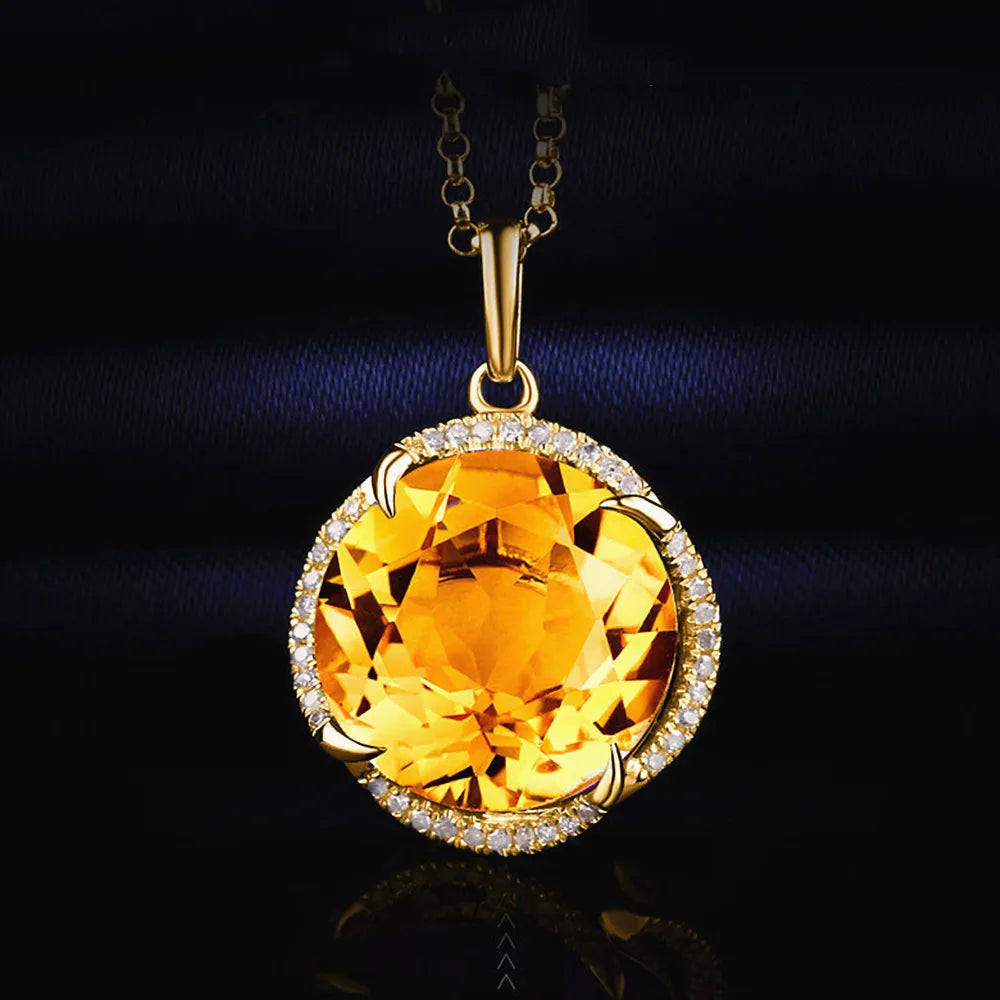 Collier Fleur Citrine Doré – Choker