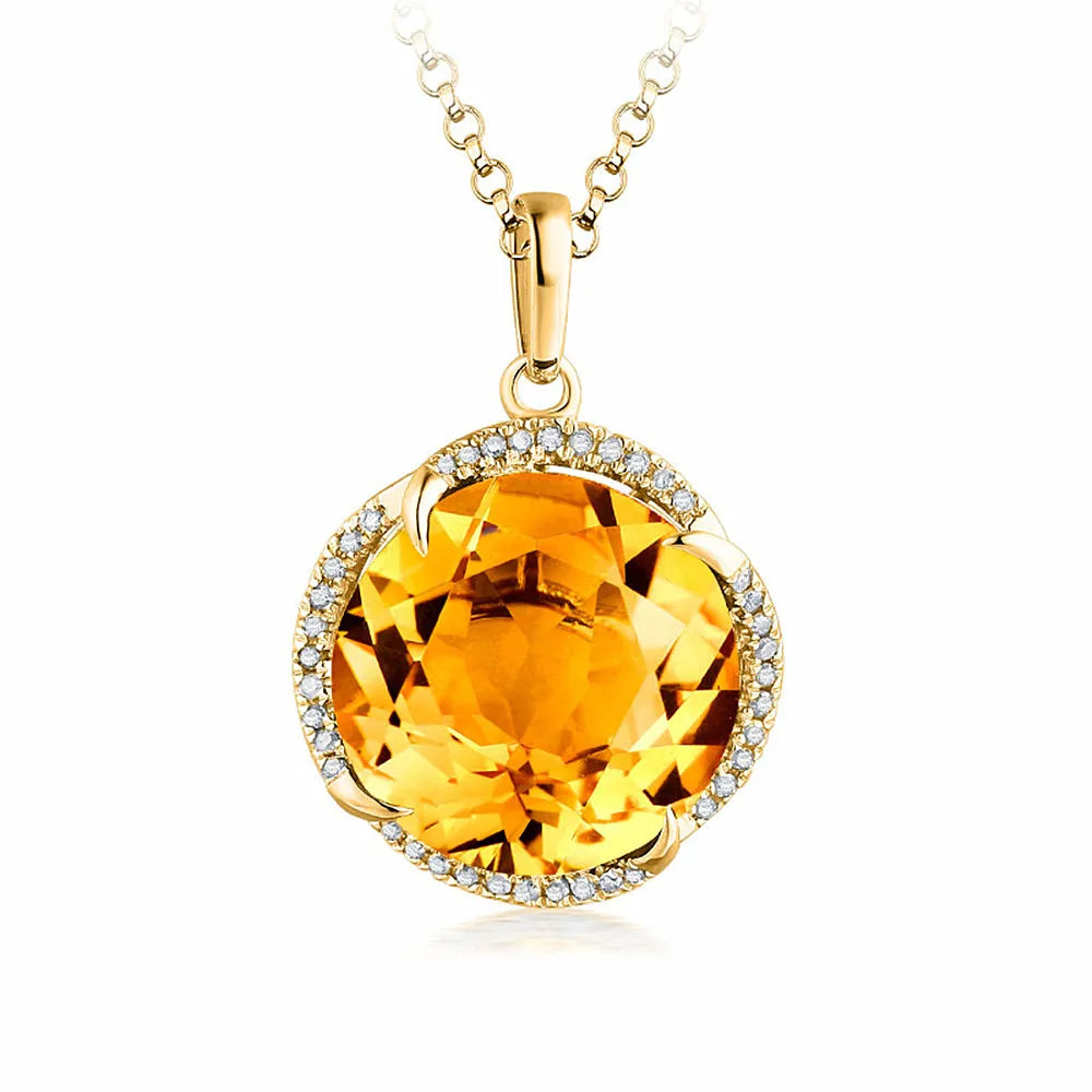 Collier Fleur Citrine Doré – Choker