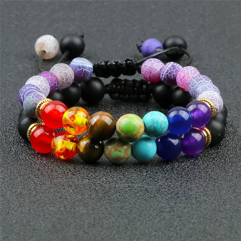 Bracelet 7 Chakras 8 mm – Lave Ajustable