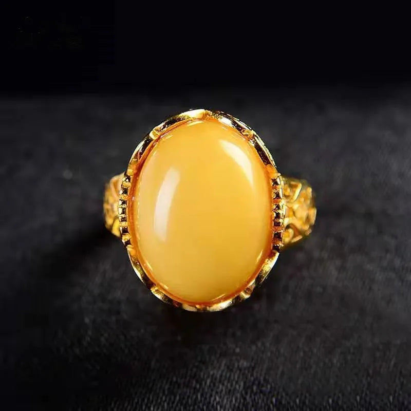 Bague Or 9K Citrine Diamants