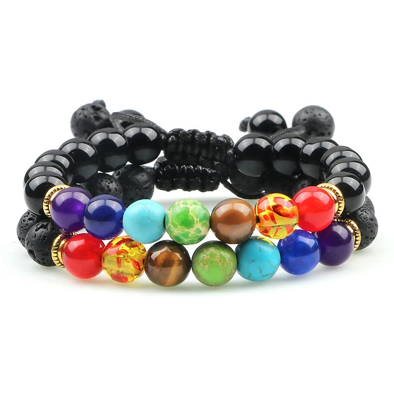 Bracelet 7 Chakras 8 mm – Lave Ajustable