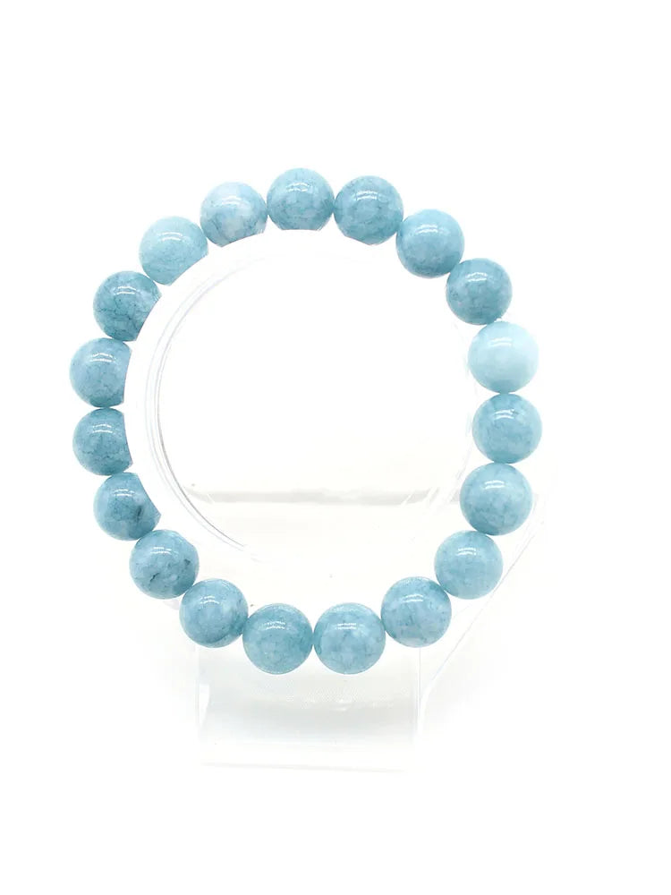 Bracelet Vintage – Agate & Aigue-Marine (6-12 mm)