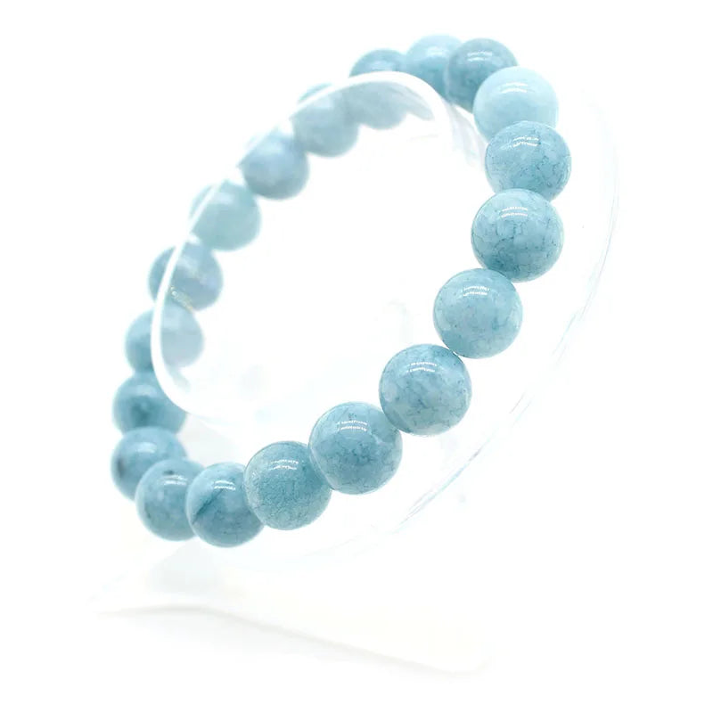 Bracelet Vintage – Agate & Aigue-Marine (6-12 mm)