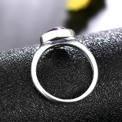 Bague Simple Améthyste Argent 925