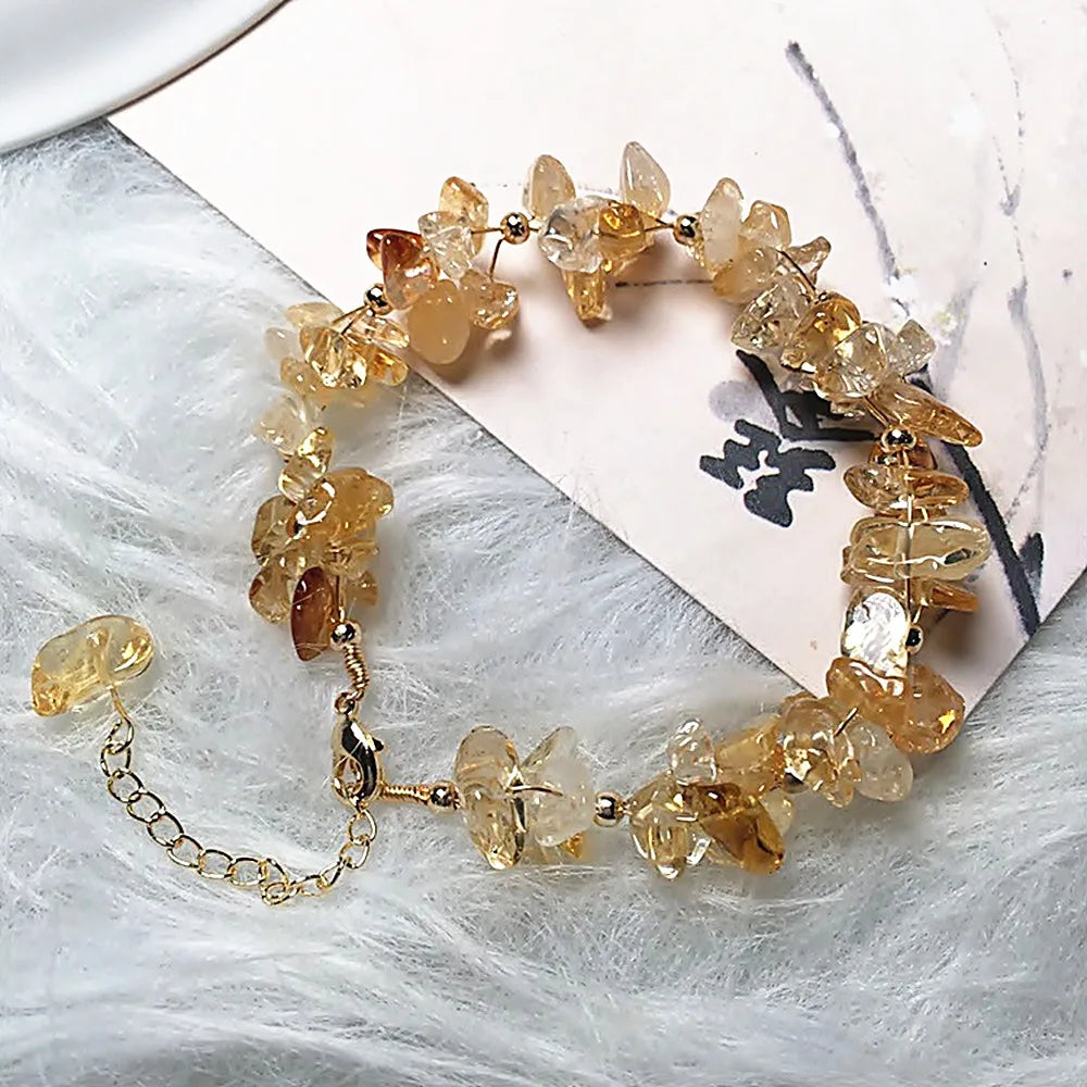 Bracelet Quartz & Éclats de Citrine