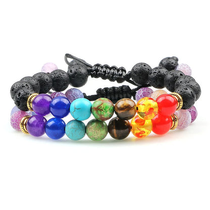 Bracelet 7 Chakras 8 mm – Lave Ajustable