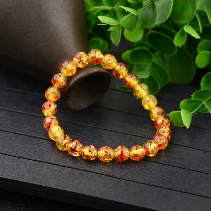 Bracelet Ambre Naturelle 8 mm – Bouddha & Énergie