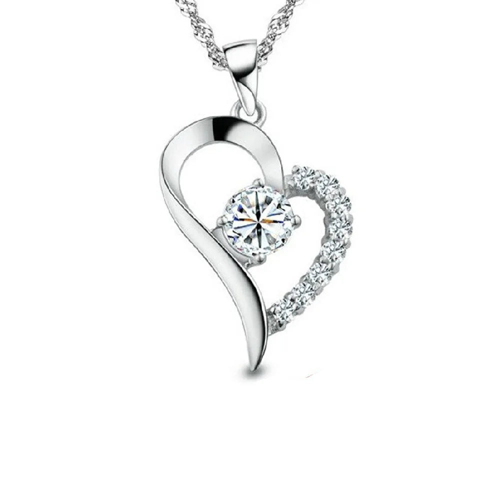 Collier Argent 925 Cœur Améthyste Luxe