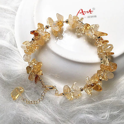 Bracelet Quartz & Éclats de Citrine