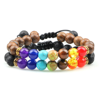 Bracelet 7 Chakras 8 mm – Lave Ajustable