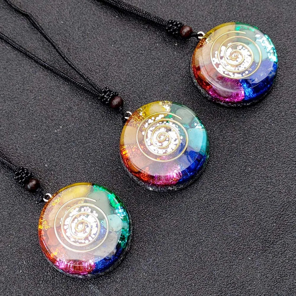 Pendentif Orgonite – EMF & Géométrie Sacrée