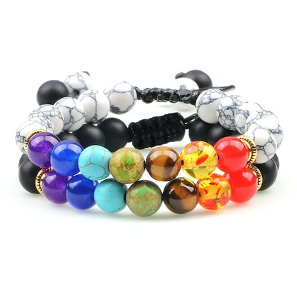 Bracelet 7 Chakras 8 mm – Lave Ajustable