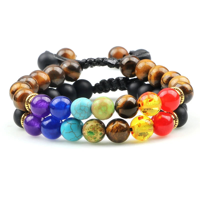 Bracelet 7 Chakras 8 mm – Lave Ajustable