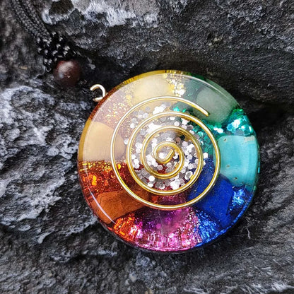 Pendentif Orgonite – EMF & Géométrie Sacrée