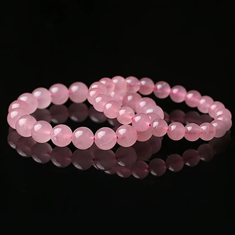 Bracelet Quartz Rose – Élastique & Raffiné