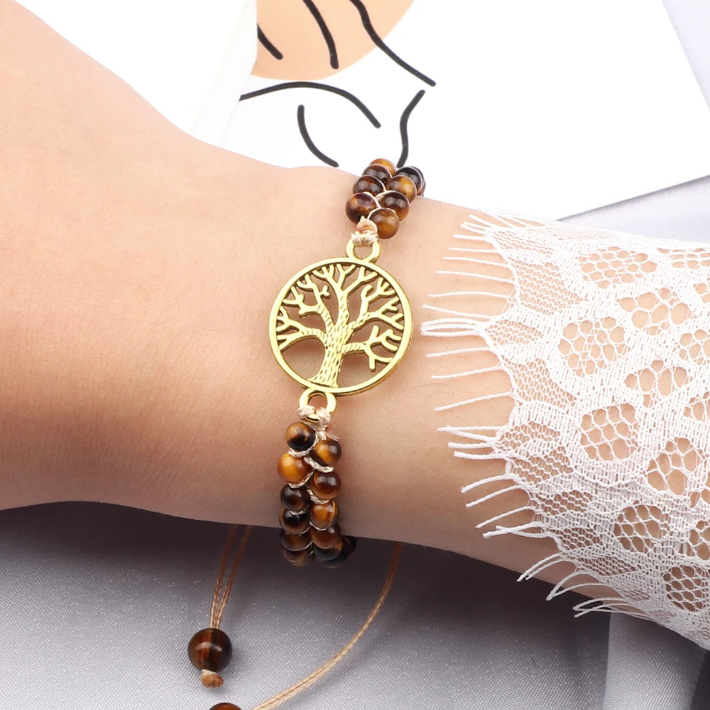 Bracelet Arbre de Vie & Œil de Tigre