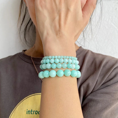 Bracelet Amazonite Bleue – Chance & Méditation