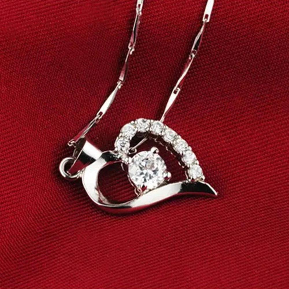Collier Argent 925 Cœur Améthyste Luxe