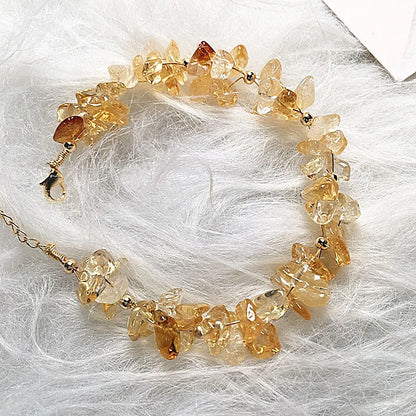 Bracelet Quartz & Éclats de Citrine