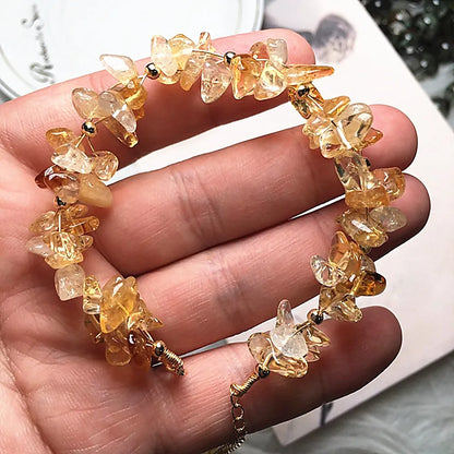 Bracelet Quartz & Éclats de Citrine