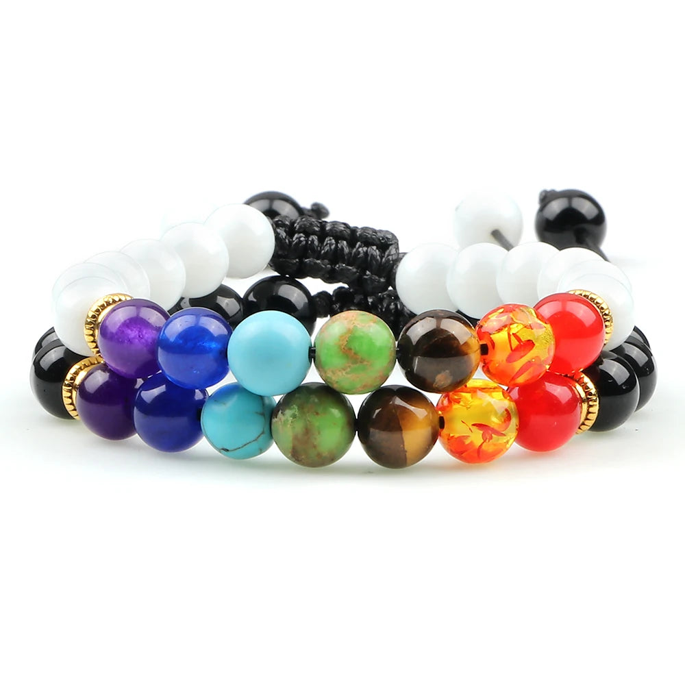 Bracelet 7 Chakras 8 mm – Lave Ajustable