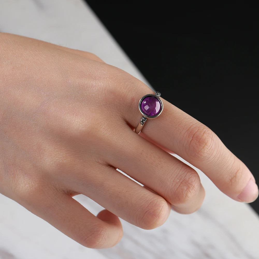 Bague Simple Améthyste Argent 925