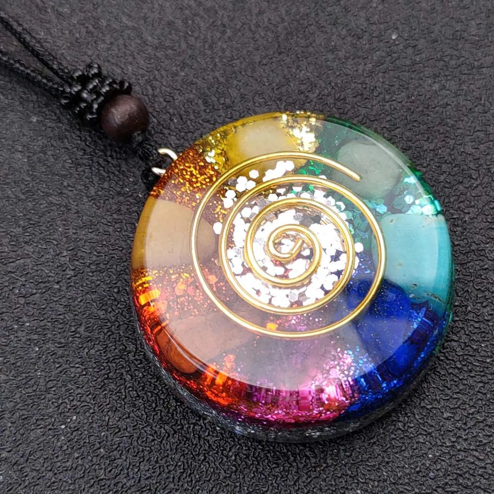 Pendentif Orgonite – EMF & Géométrie Sacrée