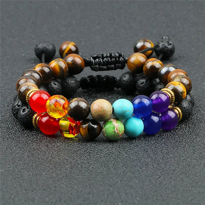 Bracelet 7 Chakras 8 mm – Lave Ajustable