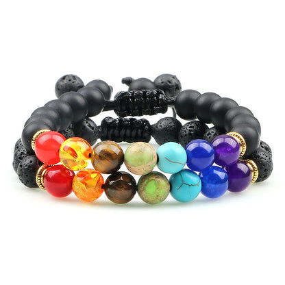 Bracelet 7 Chakras 8 mm – Lave Ajustable