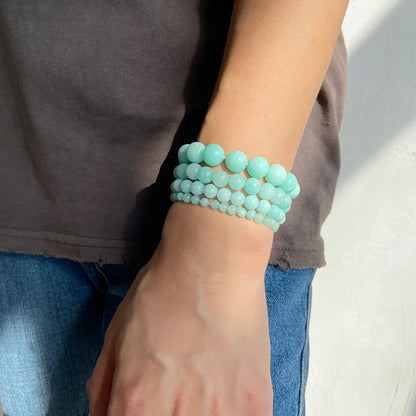 Bracelet Amazonite Bleue – Chance & Méditation