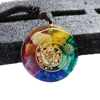 Pendentif Orgonite – EMF & Géométrie Sacrée