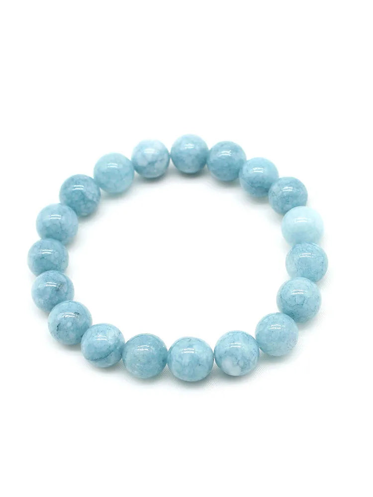 Bracelet Vintage – Agate & Aigue-Marine (6-12 mm)