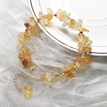 Bracelet Quartz & Éclats de Citrine