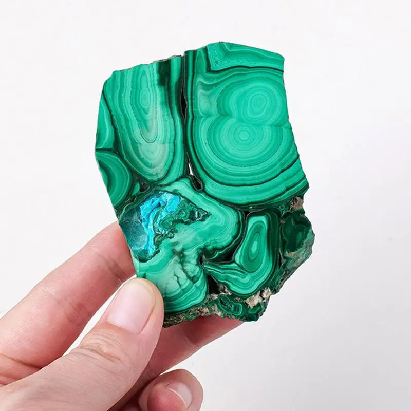 Tranches de Pierre Malachite Brute – Décor & Énergie