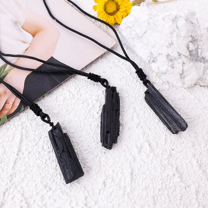 Collier Pierre de Protection Noire Tourmaline Brute