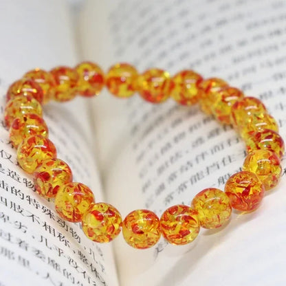 Bracelet Ambre Jaune 8 mm – Pierre Naturelle & Méditation