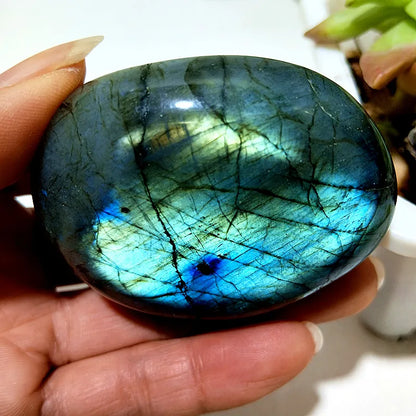 Pierre de Paume Labradorite Jaune – Feng Shui