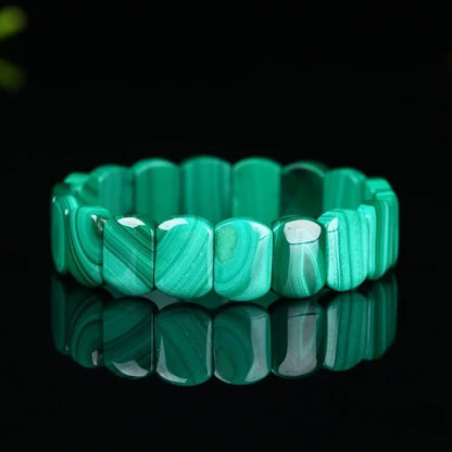 Bracelet Rectangulaire Malachite & Chrysocolle