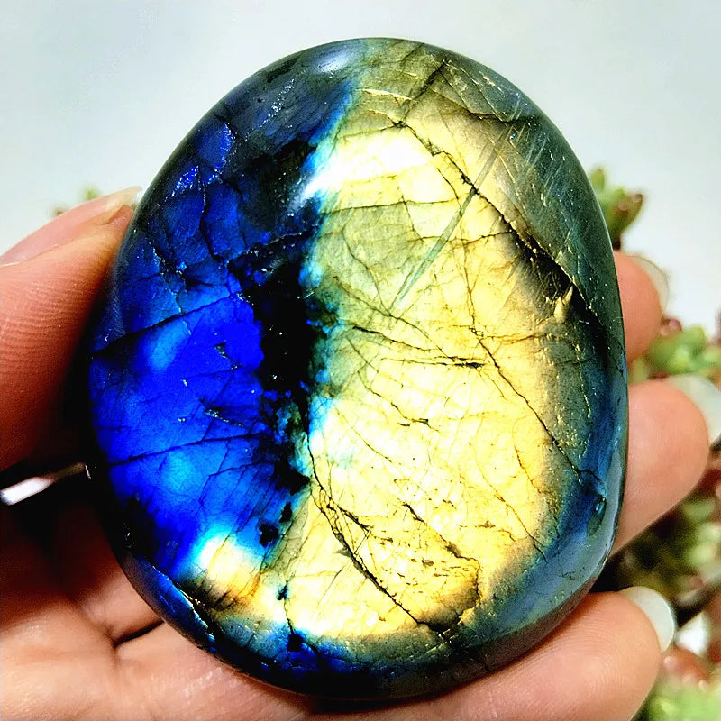 Pierre de Paume Labradorite Jaune – Feng Shui