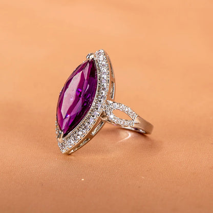 Bague Chevalière Améthyste et Zircon